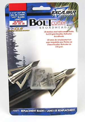 Boltcutter Broadhead Replacement Blades 150gr SS Per 18