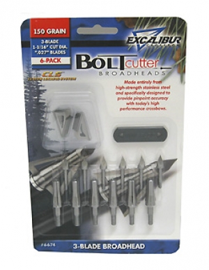 Boltcutter Broadheads 150gr SS 3 Blade (6 Pack)